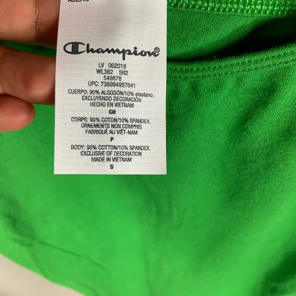 CHAMPION women tank bodysuit logo patch green - Picture 7 of 9